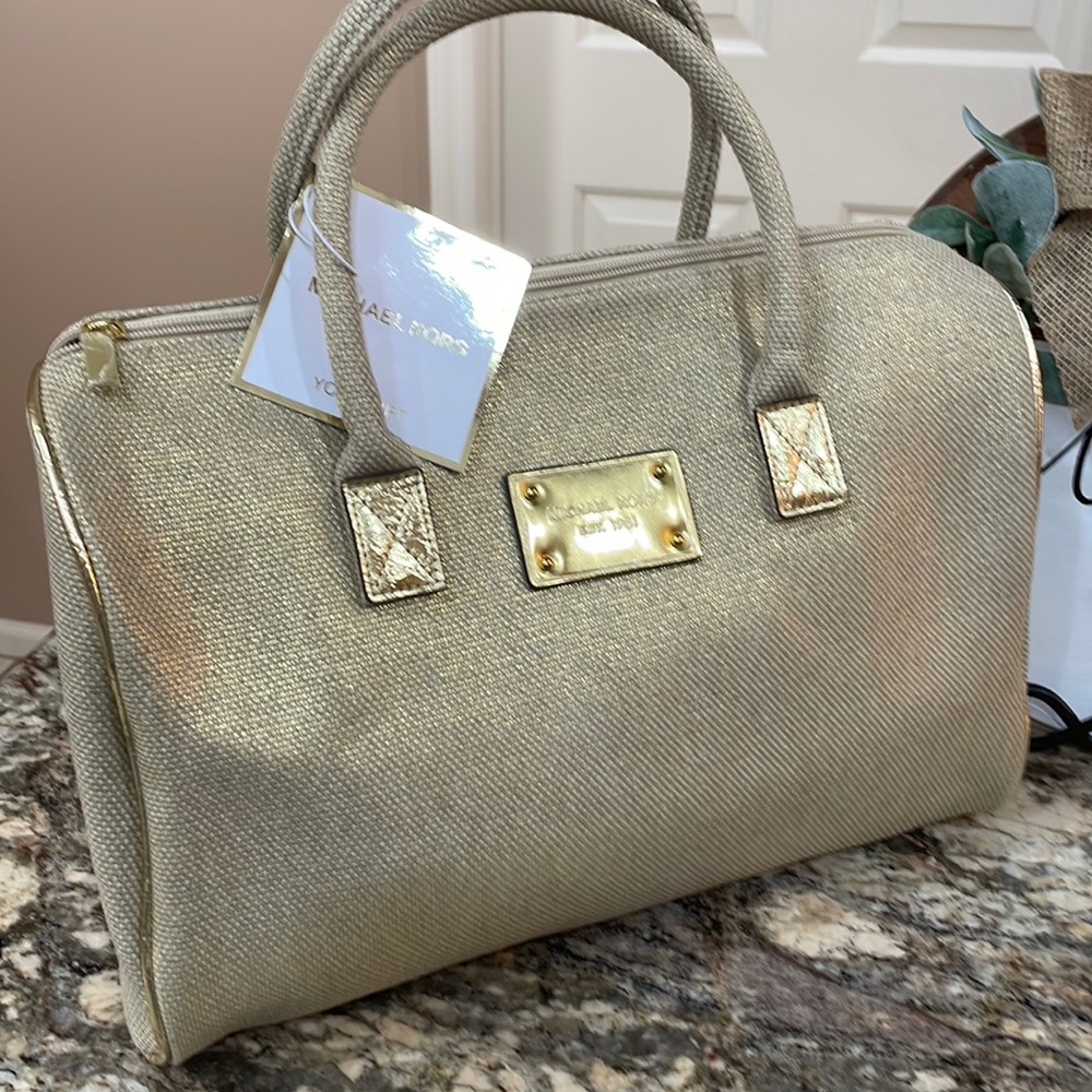 Nwt Michael Kors Large Canvas Satchel - image 2